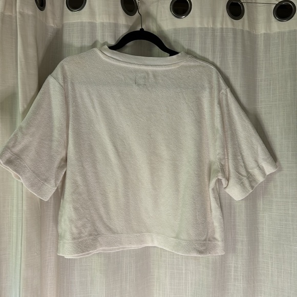 Two terry cloth GAP tops, women’s size medium. One white/one navy - Picture 8 of 11